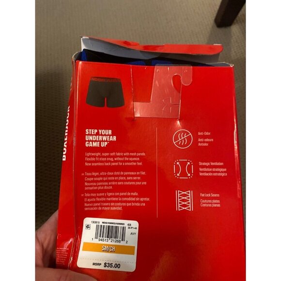 Under Armour 2 Pack Mens Tech 6" Boxerjock - blue and gray - Size Small - Picture 3 of 3